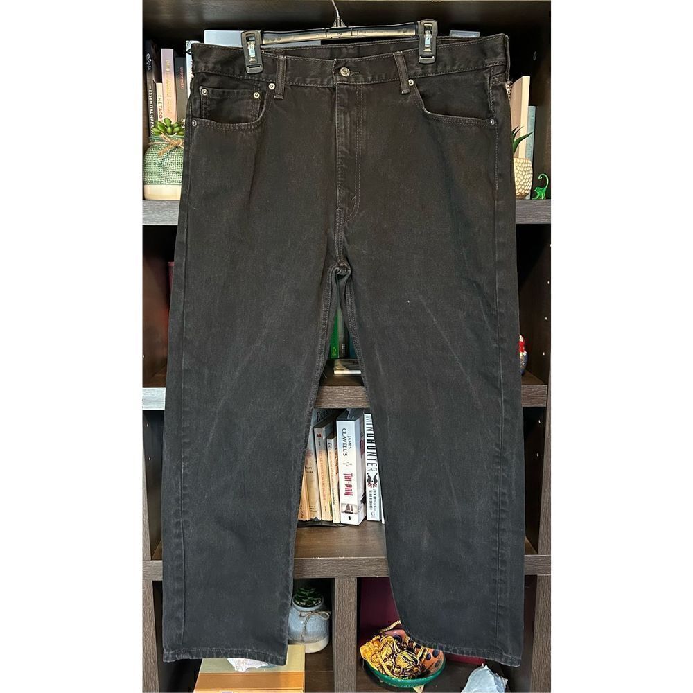 Levi’s Men’s 505 Straight Washed Black Jeans Size 40x30